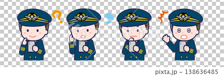 スマートフォンを使う「パイロット」の男性 138636485