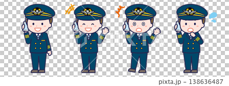 一名男性「飛行員」正在使用智慧型手機 138636487