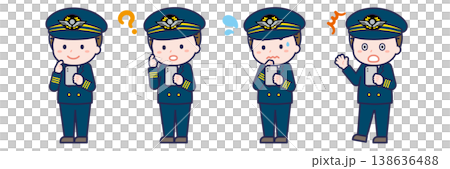 スマートフォンを使う「パイロット」の男性 スマートフォンを使う「パイロット」の男性 138636488