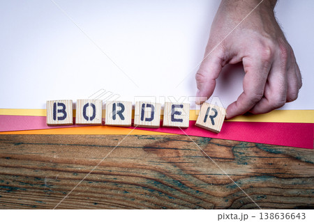BORDER Control And Regulation Concept Shown With Wooden Letter Blocks 138636643