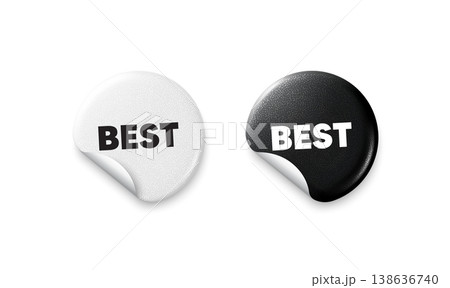 Best sticker tags. Glitter paper price badge. Best promotion tag. Special offer Sale sign. Advertising Discounts symbol. Offer round sticker. Promo banner. Vector Best sticker tags. Glitter paper price badge. Best promotion tag. Special offer Sale sign. Advertising Discounts symbol. Offer round sticker. Promo banner. Vector 138636740