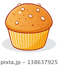 マフィンのベクターイラスト、スイーツと焼き菓子素材 138637925