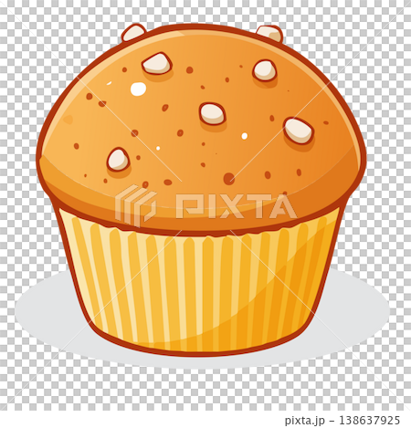 マフィンのベクターイラスト、スイーツと焼き菓子素材 138637925