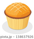 マフィンのベクターイラスト、スイーツと焼き菓子素材 138637926