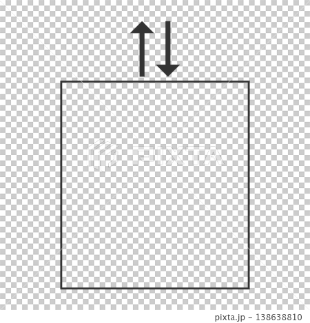 上下動作を示すシンプルなエレベーターのアイコン 138638810