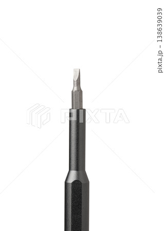 Iron bit with screwdriver on Isolated on white background Iron bit with screwdriver on Isolated on white background 138639039