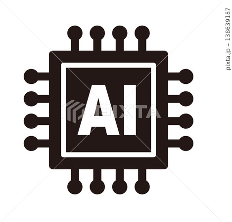 AI・人工知能のラインアイコン(CPU・プロセッサ) シンプル・モノクロ・アウトライン AI・人工知能のラインアイコン(CPU・プロセッサ) シンプル・モノクロ・アウトライン 138639187