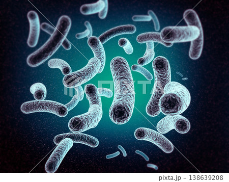 Bacteria cells background 138639208