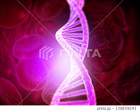 Dna structure on abstract background 138639241