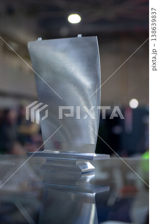 Metal part manufactured using CNC machining. Part made by metalworking CNC machine from metal. Polished aluminum or stainless steel. High-precision milling followed by polishing. Production technology Metal part manufactured using CNC machining. Part made by metalworking CNC machine from metal. Polished aluminum or stainless steel. High-precision milling followed by polishing. Production technology 138639837