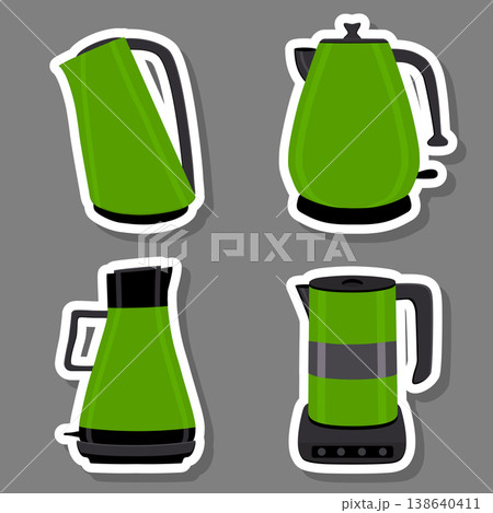 Vector illustration for set of colored electric teapots 138640411