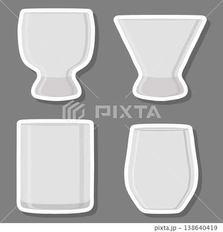 Vector illustration for empty cup glass Vector illustration for empty cup glass 138640419