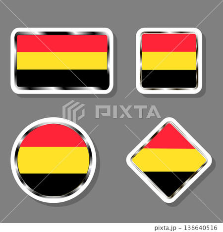 Set beautiful symbols for colorful state flag Belgium Set beautiful symbols for colorful state flag Belgium 138640516