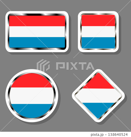 Set symbols for colorful state flag Luxembourg Set symbols for colorful state flag Luxembourg 138640524