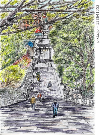 防府天満宮の参道 防府天満宮の参道 138641352