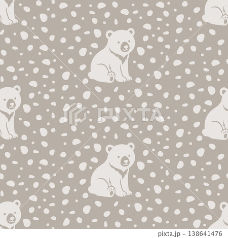 Bear Pattern Cute Forest Animal Design Bear Pattern Cute Forest Animal Design 138641476