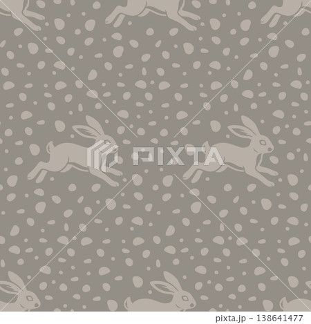 Rabbit Pattern Cute Woodland Bunny Design Rabbit Pattern Cute Woodland Bunny Design 138641477