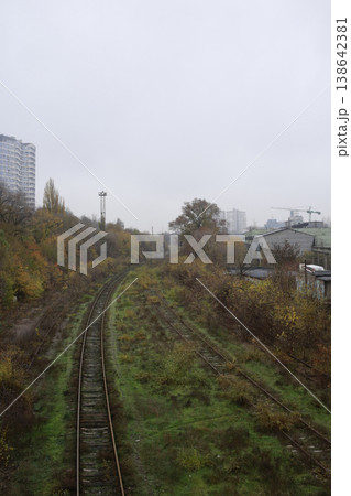 The abandoned Vistorniceni railway station in Chisinau. 138642381