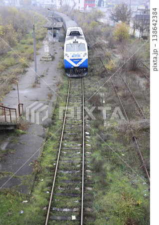 The abandoned Vistorniceni railway station in Chisinau. 138642384