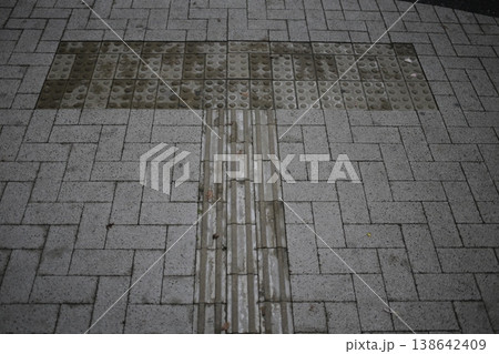 Sidewalks for visually impaired people. Sidewalks for visually impaired people. 138642409