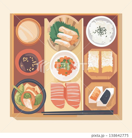 different types of sushi 138642775