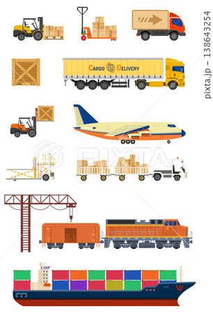 Freight Transport Infographics Freight Transport Infographics 138643254