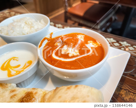 チキンとスパイスを煮込んだチキンマサラカレー。 チキンとスパイスを煮込んだチキンマサラカレー。 138644146