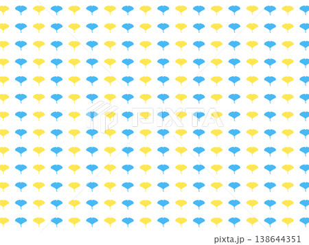 青黄のイチョウの背景素材 青黄のイチョウの背景素材 138644351