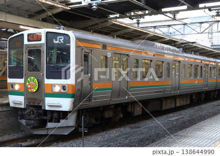 信越本線211系電車(信越本線開業140周年記念HM) 信越本線211系電車(信越本線開業140周年記念HM) 138644990