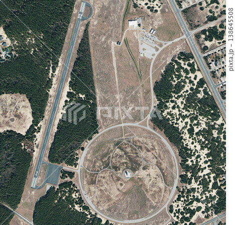 Aerial, map and satellite view of landscape, nature and desert outdoor with field. Land, trees and above with dust, neighborhood and roads with rural development from top with woods and farm terrain Aerial, map and satellite view of landscape, nature and desert outdoor with field. Land, trees and above with dust, neighborhood and roads with rural development from top with woods and farm terrain 138645508