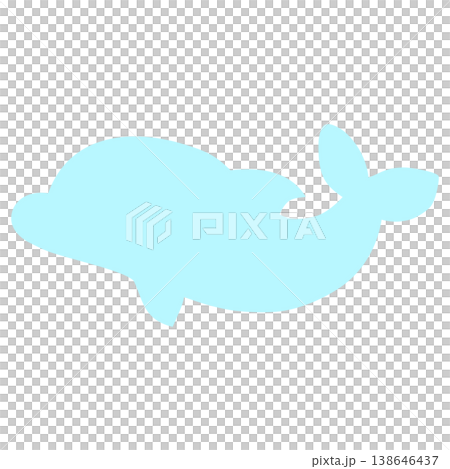 A dolphin swimming (silhouette) 138646437
