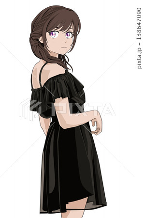黒いドレスの女性 黒いドレスの女性 138647090