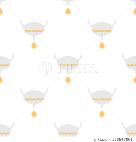 Urine drop dripping from bladder. Pattern background for urinary incontinence, uti and cystitis. Urologic disease awareness.  138647861