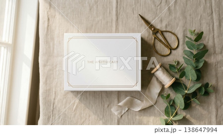 Elegant Box and Tools Flatlay Ready for Unboxing Ritual Elegant Box and Tools Flatlay Ready for Unboxing Ritual 138647994