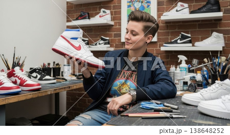 Professional Sneaker Cleaning and Restoration Service Process Professional Sneaker Cleaning and Restoration Service Process 138648252