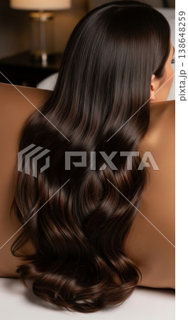 Shiny Healthy Hair on Luxury Mulberry Silk Pillowcase for Hair Care 138648259