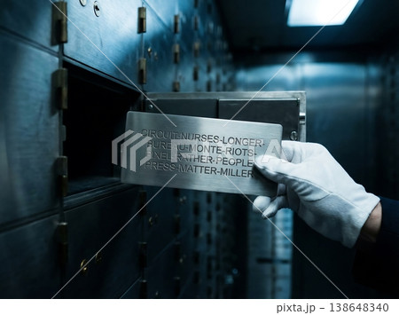 Placing Titanium Crypto Backup Inside a Bank Vault Placing Titanium Crypto Backup Inside a Bank Vault 138648340