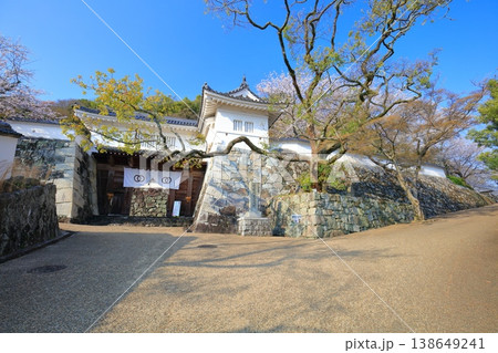 【兵庫県】満開の桜と龍野城の埋門 【兵庫県】満開の桜と龍野城の埋門 138649241