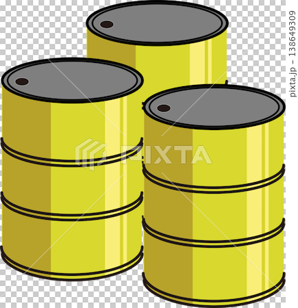 石油ドラム缶＿イエロー 138649309