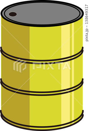 石油ドラム缶＿イエロー 138649317