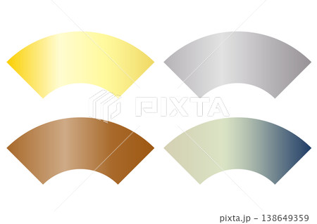 扇形　和風のグラデーション背景素材セット 138649359