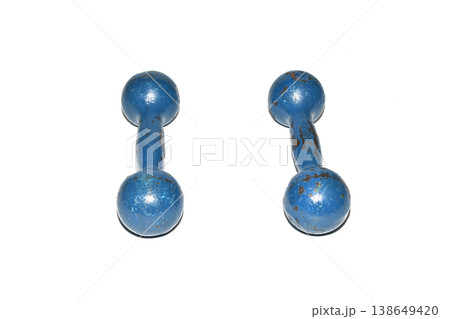 Old cast iron dumbbells. Old cast iron dumbbells. 138649420
