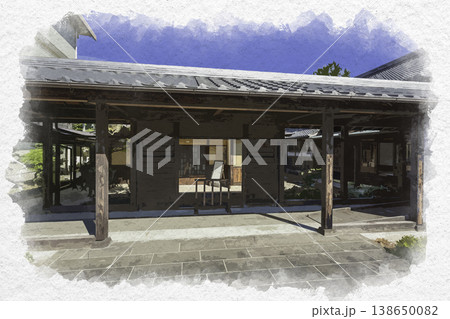 水彩画風 臼杵 稲葉家下屋敷・旧平井家住宅 大分県臼杵市 水彩画風 臼杵 稲葉家下屋敷・旧平井家住宅 大分県臼杵市 138650082