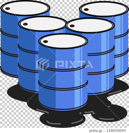 原油桶_藍色 138650093