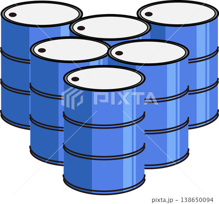 石油_原油_ドラム缶_Blue 138650094