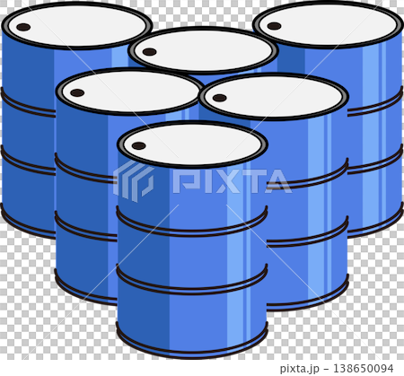 石油_原油_ドラム缶_Blue 138650094