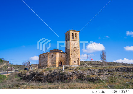 Historic Vera Cruz Church, Segovia, Spain, a Romanesque architectural marvel. 138650524