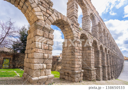 Majestic Roman Aqueduct of Segovia, Spain 138650533