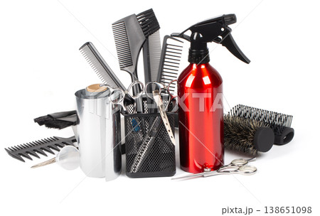 Hairdressing tools for salon styling and barbershop service Hairdressing tools for salon styling and barbershop service 138651098