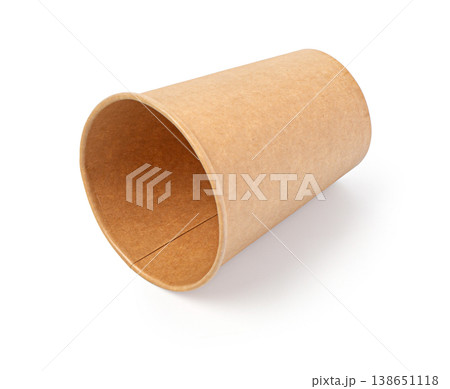 Brown paper coffee cup isolated on white background Brown paper coffee cup isolated on white background 138651118
